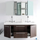 Fresca Opulento Gray Oak Modern Double Sink Bathroom Vanity w/ Medicine Cabinet
