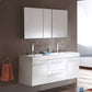 Fresca Opulento White Modern Double Sink Bathroom Vanity w/ Medicine Cabinet