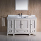 Fresca Oxford 54 Antique White Traditional Bathroom Vanity w/ 2 Side Cabinets
