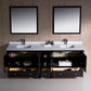 Fresca Oxford 84 Espresso Traditional Double Sink Bathroom Vanity w/ Side Cabinet