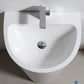 Fresca Parma White Pedestal Sink w/ Medicine Cabinet - Modern Bathroom Vanity