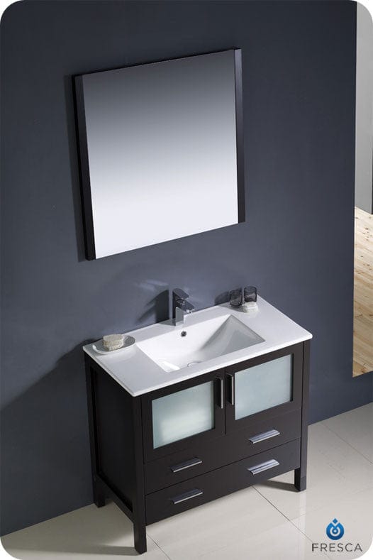 Fresca Torino 36 Espresso Modern Bathroom Vanity w/ Integrated Sink