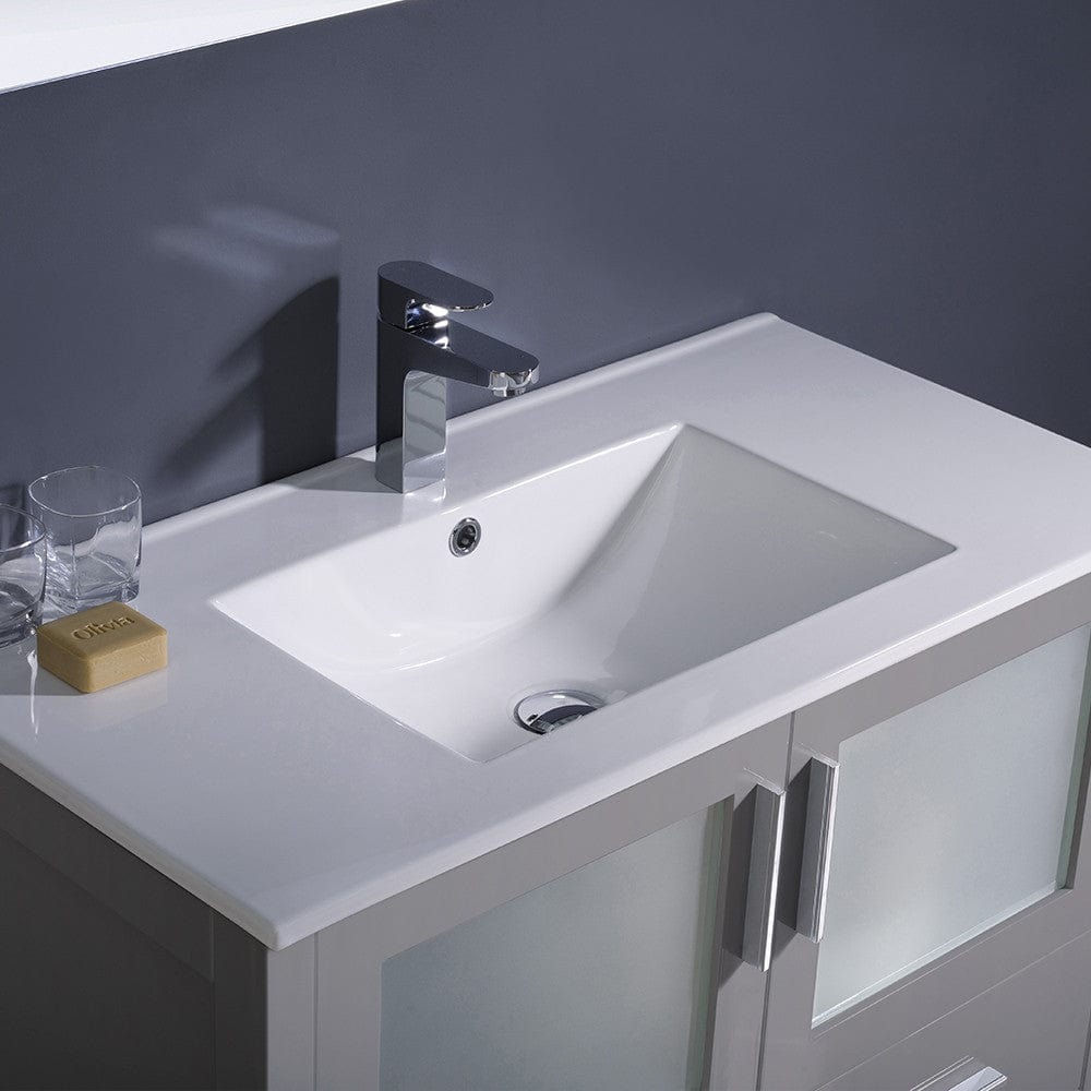 Fresca Torino 36 Gray Modern Bathroom Vanity w/ Integrated Sink