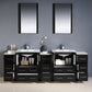 Fresca Torino 84 Espresso Modern Double Sink Bathroom Vanity w/ 3 Side Cabinets & Integrated Sinks