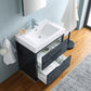 Fresca Valencia 30 Dark Slate Gray Free Standing Modern Bathroom Vanity Set  w/ Medicine Cabinet