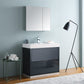 Fresca Valencia 36 Dark Slate Gray Free Standing Modern Bathroom Vanity Set  w/ Medicine Cabinet