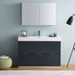 Fresca Valencia 48 Dark Slate Gray Free Standing Modern Bathroom Vanity Set  w/ Medicine Cabinet
