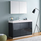 Fresca Valencia 48 Dark Slate Gray Free Standing Modern Bathroom Vanity Set  w/ Medicine Cabinet