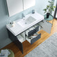 Fresca Valencia 48 Dark Slate Gray Wall Hung Modern Bathroom Vanity Set  w/ Medicine Cabinet