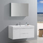 Fresca Valencia 48 Glossy White Wall Hung Modern Bathroom Vanity Set  w/ Medicine Cabinet