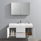 Fresca Valencia 48 Glossy White Wall Hung Modern Bathroom Vanity Set  w/ Medicine Cabinet