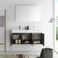 Fresca Vista 48 Gray Oak Wall Hung Double Sink Modern Bathroom Vanity w/ Medicine Cabinet