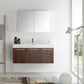 Fresca Vista 48 Walnut Wall Hung Modern Bathroom Vanity w/ Medicine Cabinet