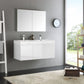 Fresca Vista 48" White Wall Hung Double Sink Modern Bathroom Vanity w/ Medicine Cabinet