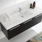 Fresca Vista 60 Black Wall Hung Single Sink Modern Bathroom Vanity w/ Medicine Cabinet