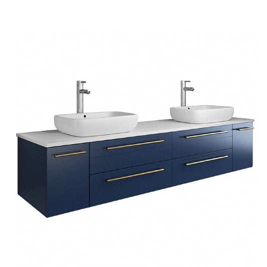 double sink wall hung vanity