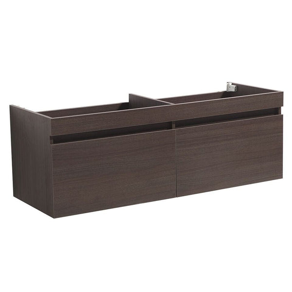 Fresca Largo 57 Gray Oak Modern Double Sink Bathroom Cabinet