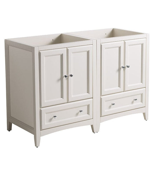 Fresca Oxford 48 Antique White Traditional Double Sink Bathroom Cabinets