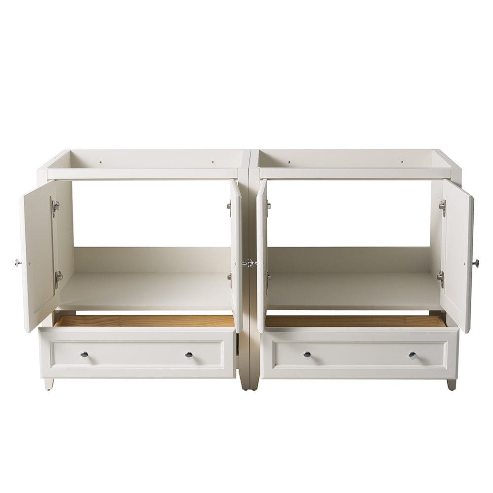 Fresca Oxford 59 Antique White Traditional Double Sink Bathroom Cabinets