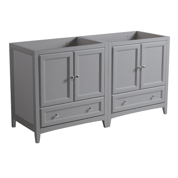 Fresca Oxford 59 Gray Traditional Double Sink Bathroom Cabinets