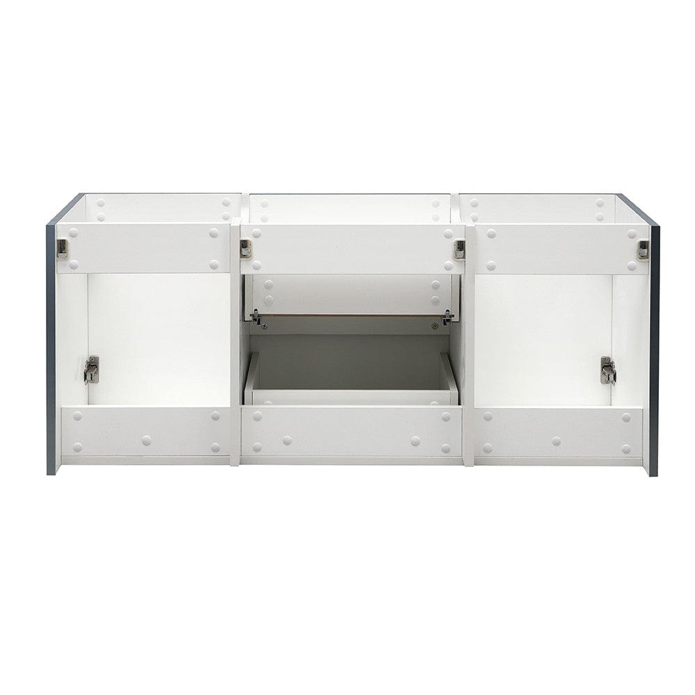 Fresca Vanity Base Cabinets Fresca Valencia 48 Dark Slate Gray Wall Hung Double Sink Modern Bathroom Cabinet