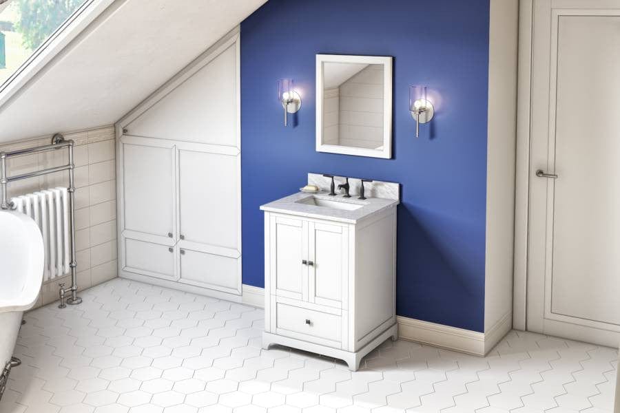 Jeffrey Alexander Vanities Jeffrey Alexander Addington Contemporary 24" White Single Sink Vanity
