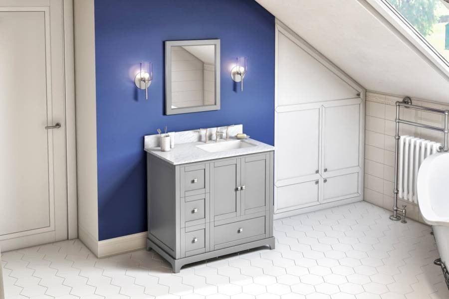 Jeffrey Alexander Vanities Jeffrey Alexander Addington Contemporary 36" Grey Single Sink Vanity