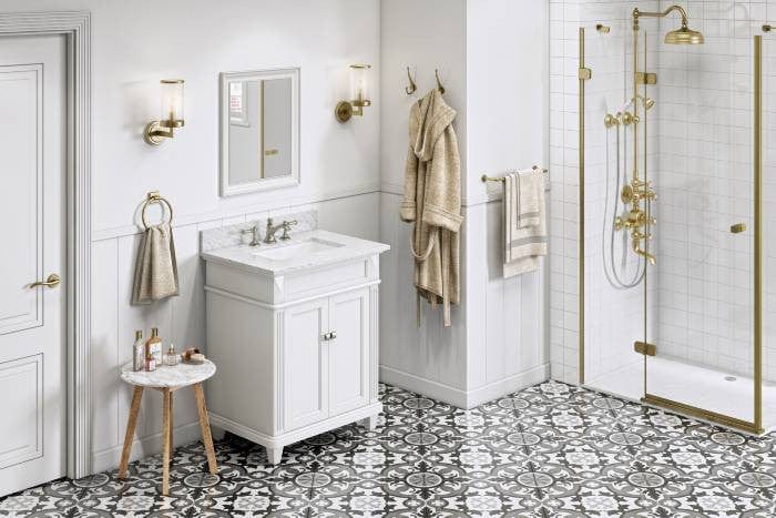 Jeffrey Alexander Vanities Jeffrey Alexander Douglas Transitional 30" White Single Sink Vanity