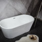 Lexora Melina 67" Free Standing Acrylic Bathtub | Chrome Drain