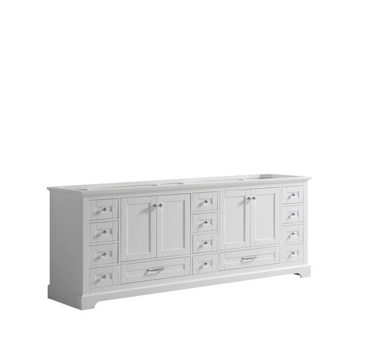 Lexora Dukes 84" White Vanity Cabinet Only