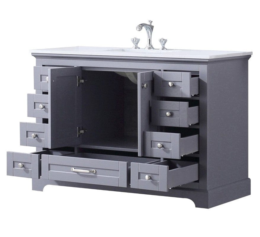 Lexora Vanities Lexora Dukes Modern 48" Dark Grey Single Sink Vanity