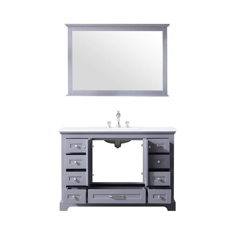Lexora Vanities Lexora Dukes Modern 48" Dark Grey Single Sink Vanity Set