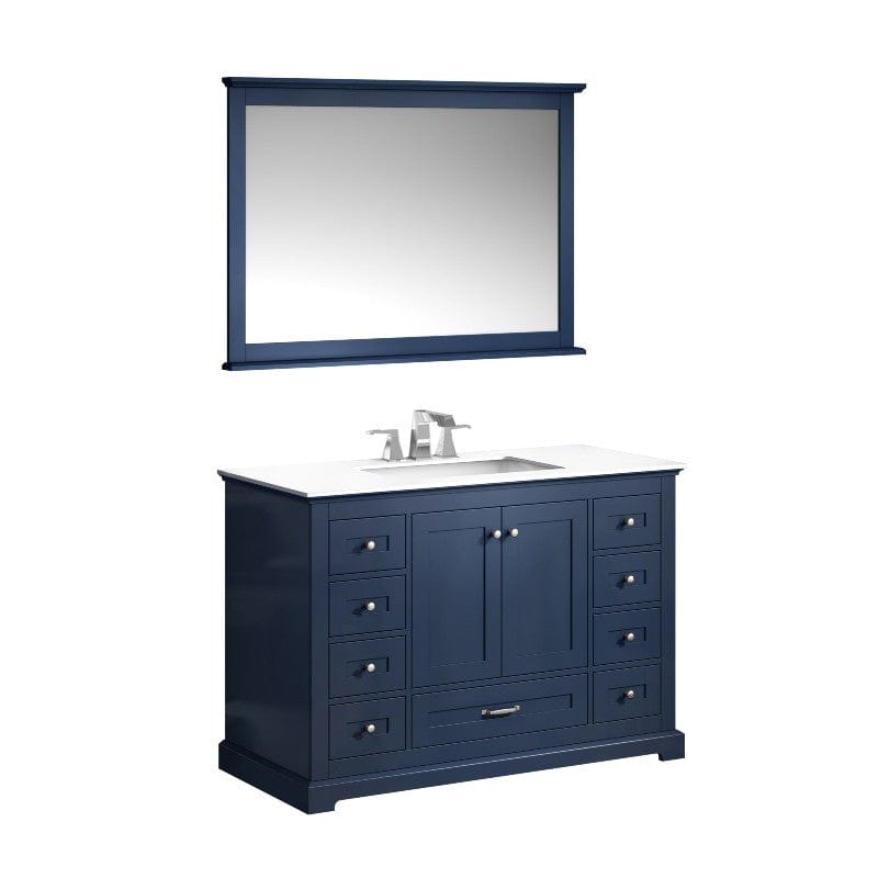 Lexora Vanities Lexora Dukes Modern 48" Navy Blue Single Sink Vanity Set