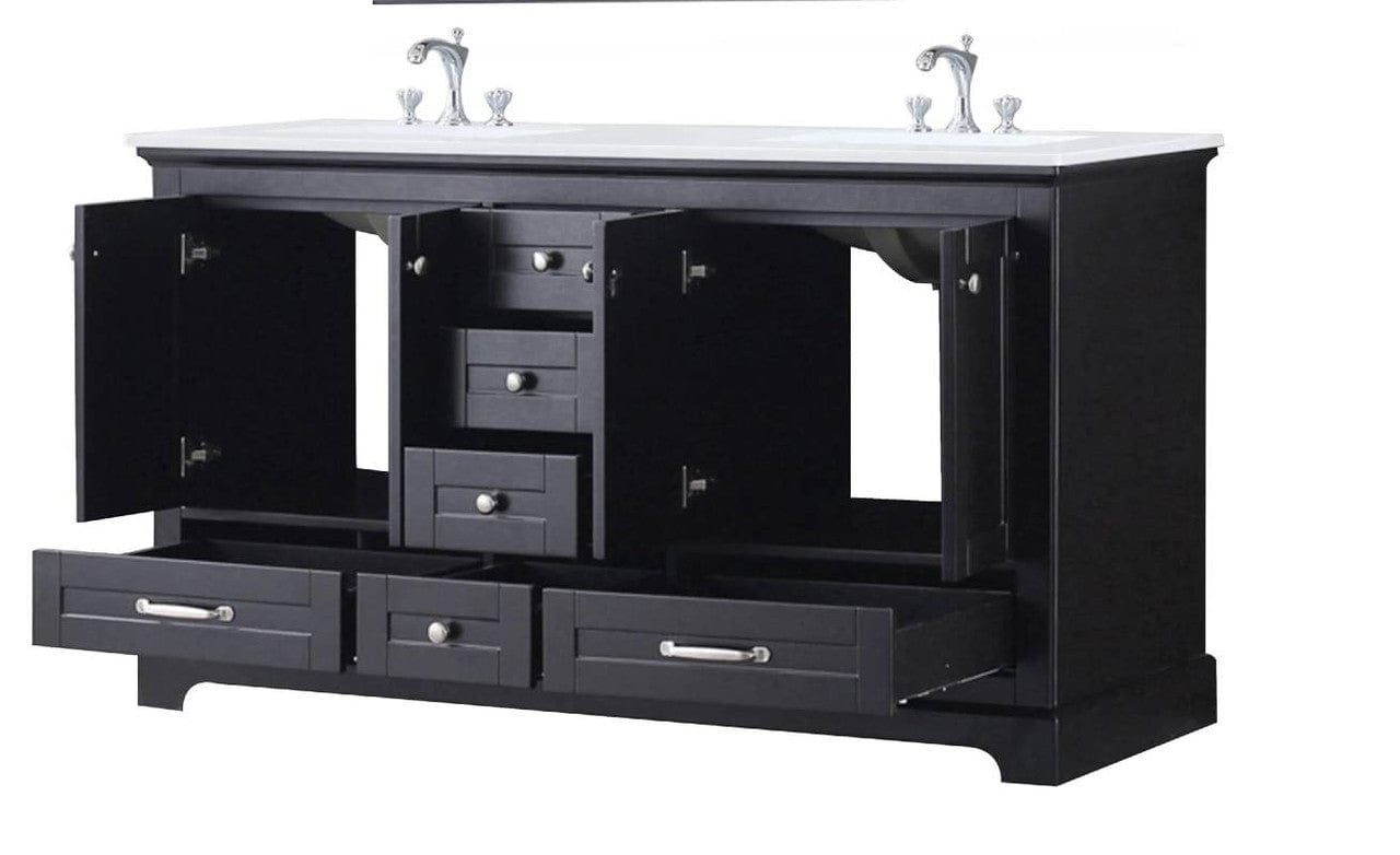 Lexora Vanities Lexora Dukes Modern 60" Espresso Double Sink Vanity