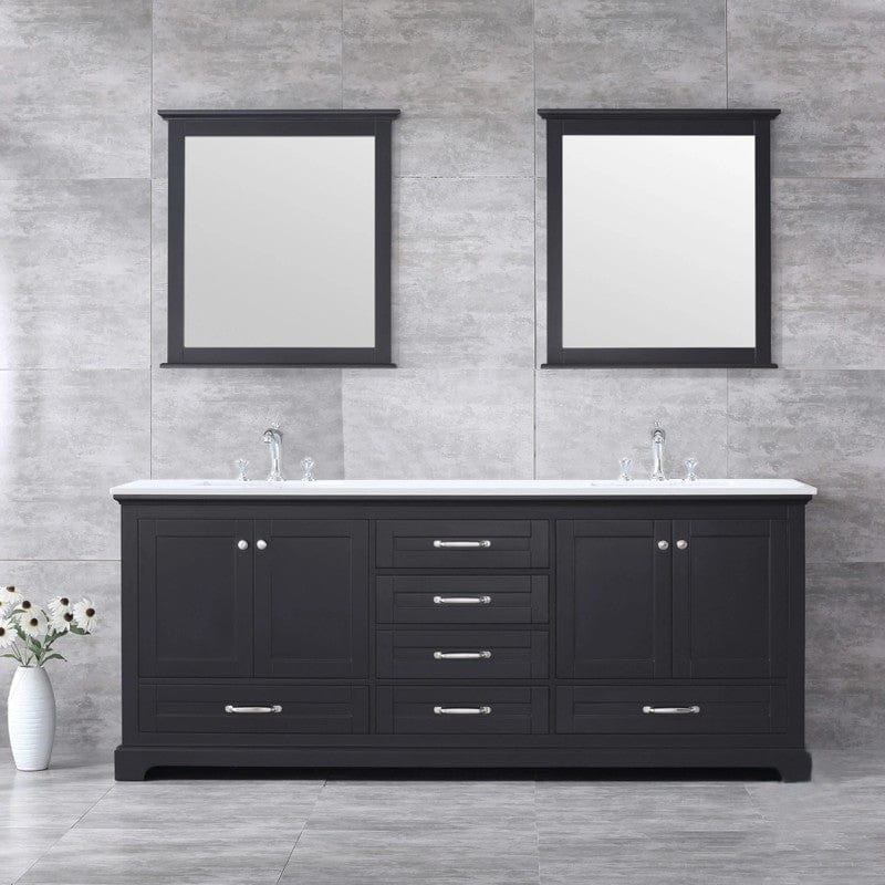 Lexora Vanities Lexora Dukes Modern 80" Espresso Double Sink Vanity with Mirror