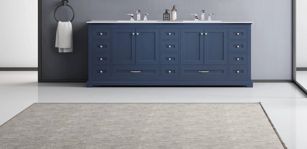 Lexora Vanities Lexora Dukes Modern 84" Navy Blue Double Sink Vanity