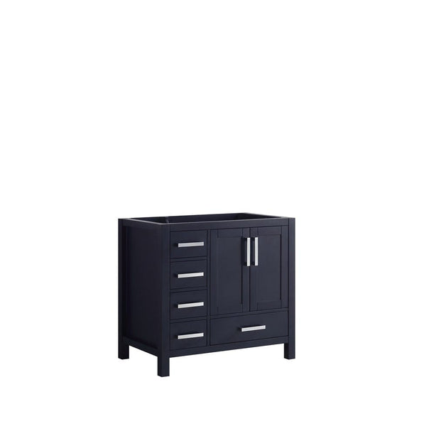 Lexora Jacques 36 Navy Blue Vanity Cabinet Only - Right Version