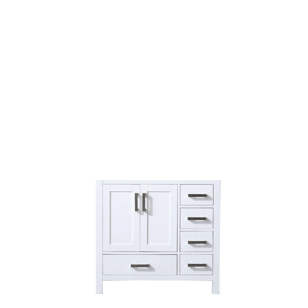 Lexora Vanities Lexora Jacques 36" White Vanity Cabinet Only - Left Version