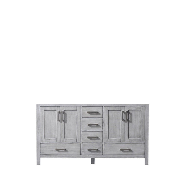Lexora Jacques 60 Distressed Grey Vanity Cabinet Only