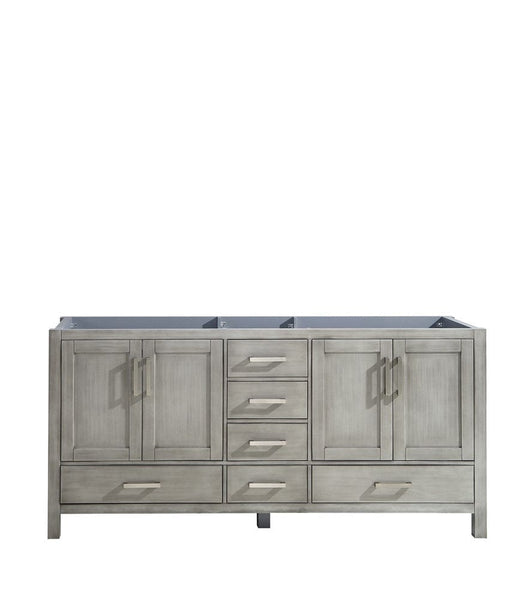 Lexora Jacques 72 Distressed Grey Vanity Cabinet Only