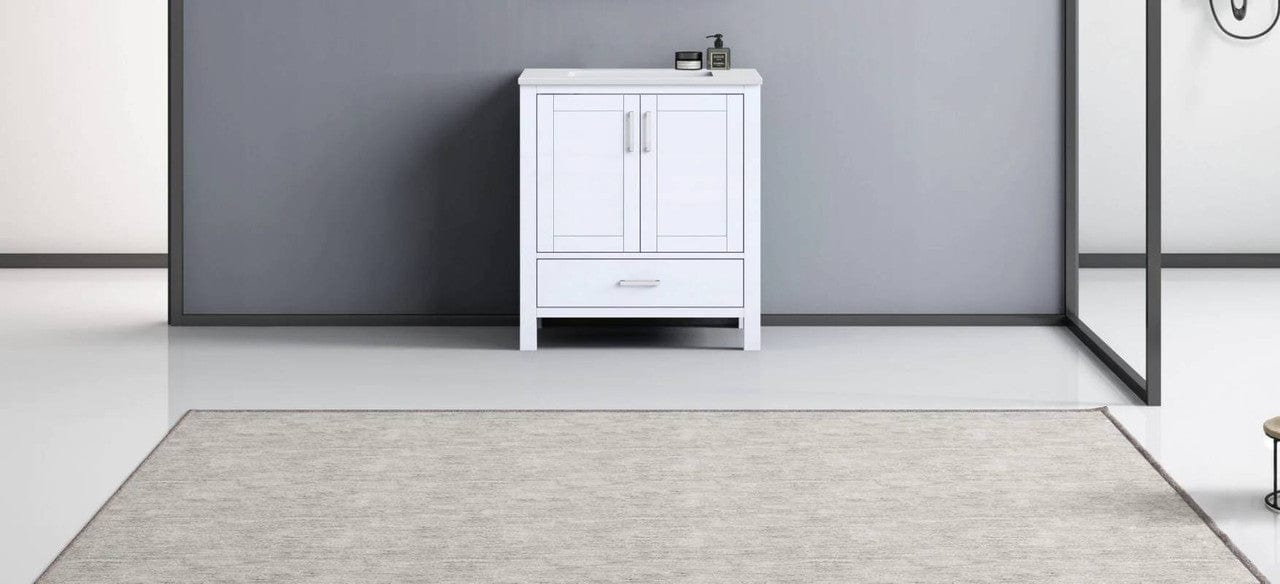 Lexora Vanities Lexora Jacques Modern 30" White Single Sink Vanity