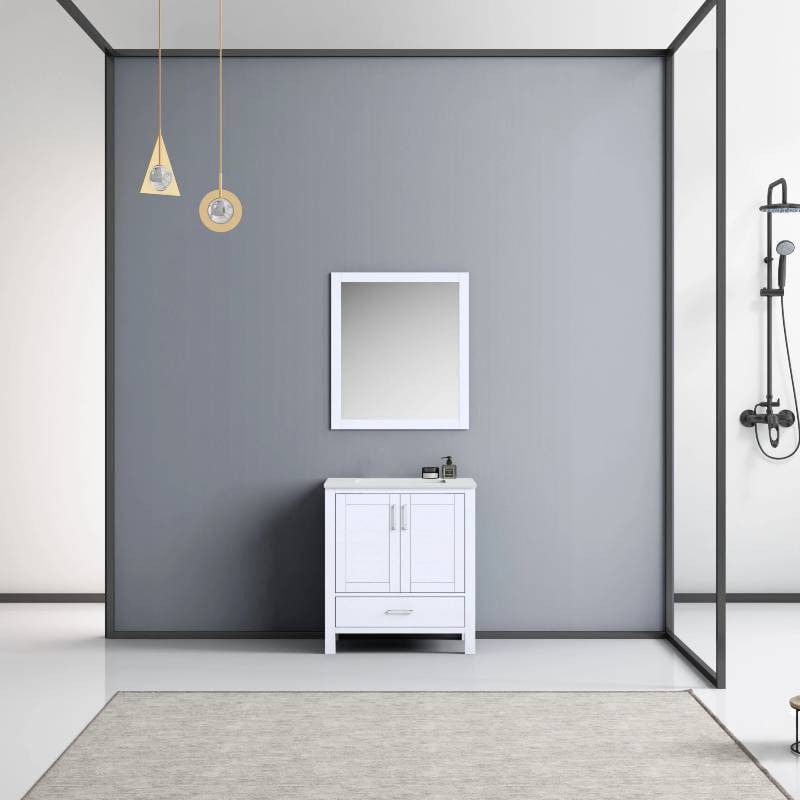 Lexora Vanities Lexora Jacques Modern 30" White Single Sink Vanity Set