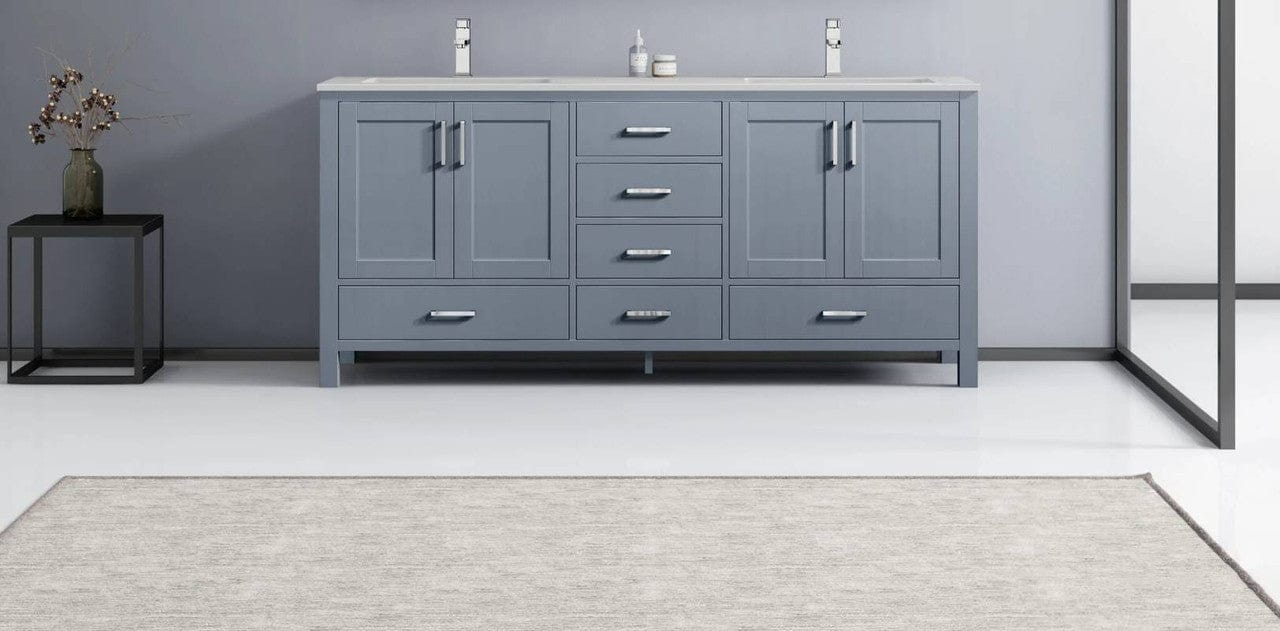 Lexora Vanities Lexora Jacques Modern 72" Dark Grey Double Sink Vanity