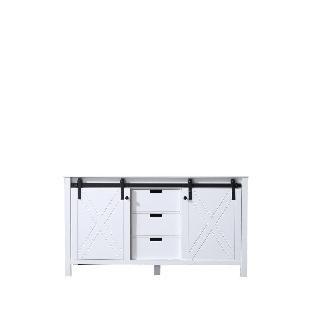Lexora Vanities Lexora Marsyas 60" White Vanity Cabinet Only