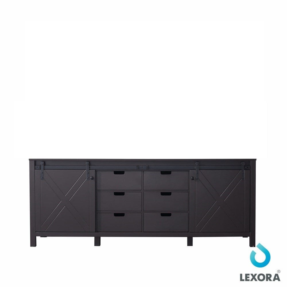 Lexora Vanities Lexora Marsyas 84" Brown Vanity Cabinet Only