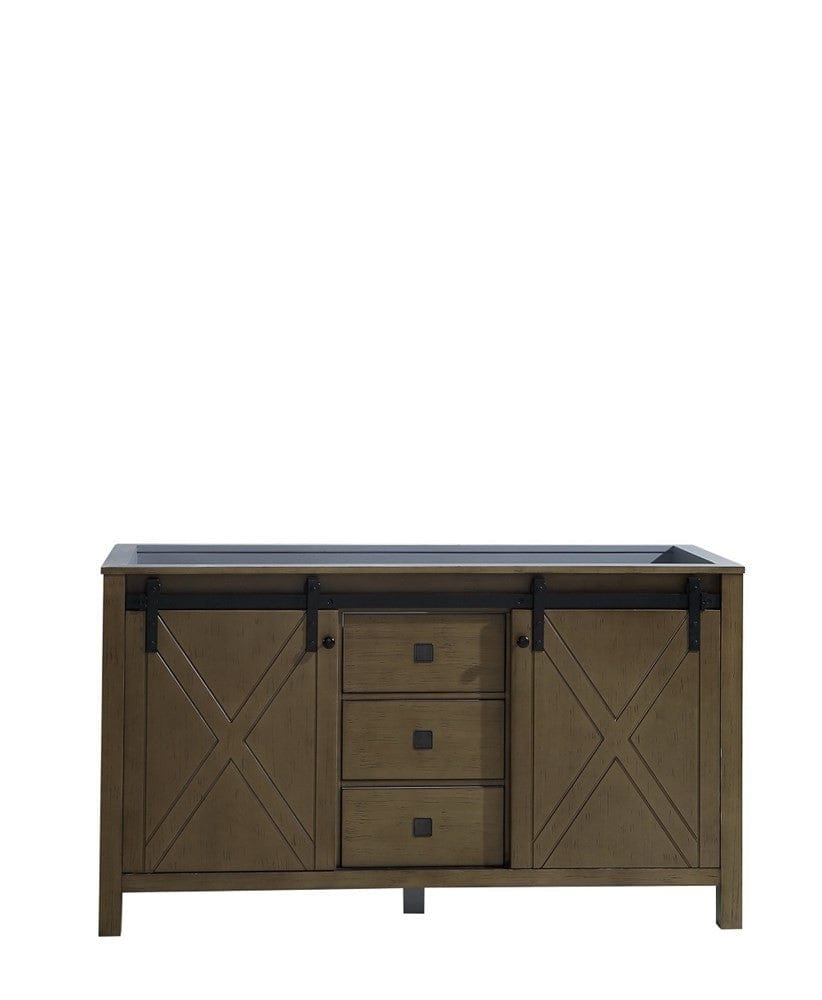 Lexora Vanities Lexora Marsyas Veluti 60" Rustic Brown Vanity Cabinet Only