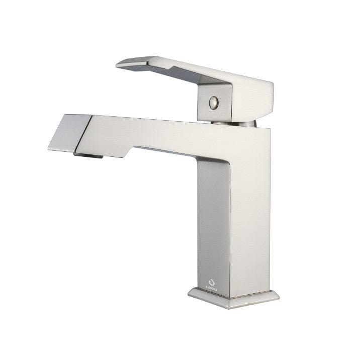 Lexora Vanities Lexora Scopi Modern 30" Rustic Acacia Bathroom Vanity w/ Acrylic Composite Top, and Labaro Brushed Nickel Faucet