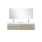 Lexora Scopi Modern 60" Rustic Acacia Bathroom Vanity Set w/ Acrylic Composite Top, and Monte Chrome Faucet