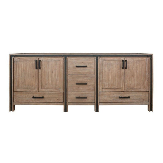Ziva Transitional Rustic Barnwood 84" Vanity Cabinet Only | LZV352284SN00000
