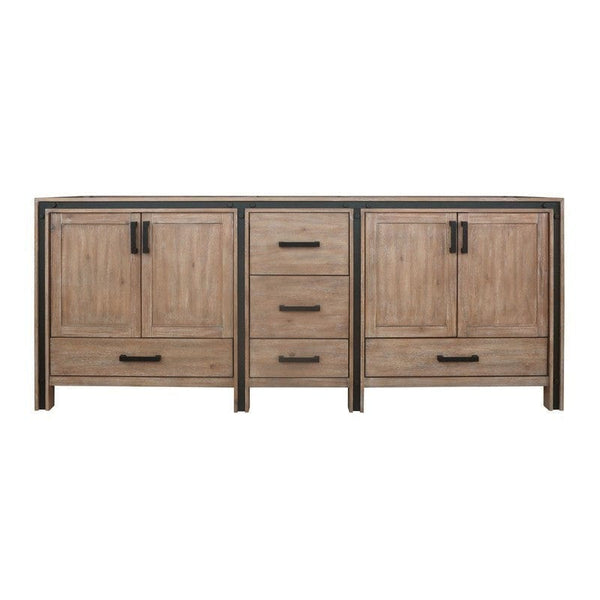 Ziva Transitional Rustic Barnwood 84 Vanity Cabinet Only | LZV352284SN00000